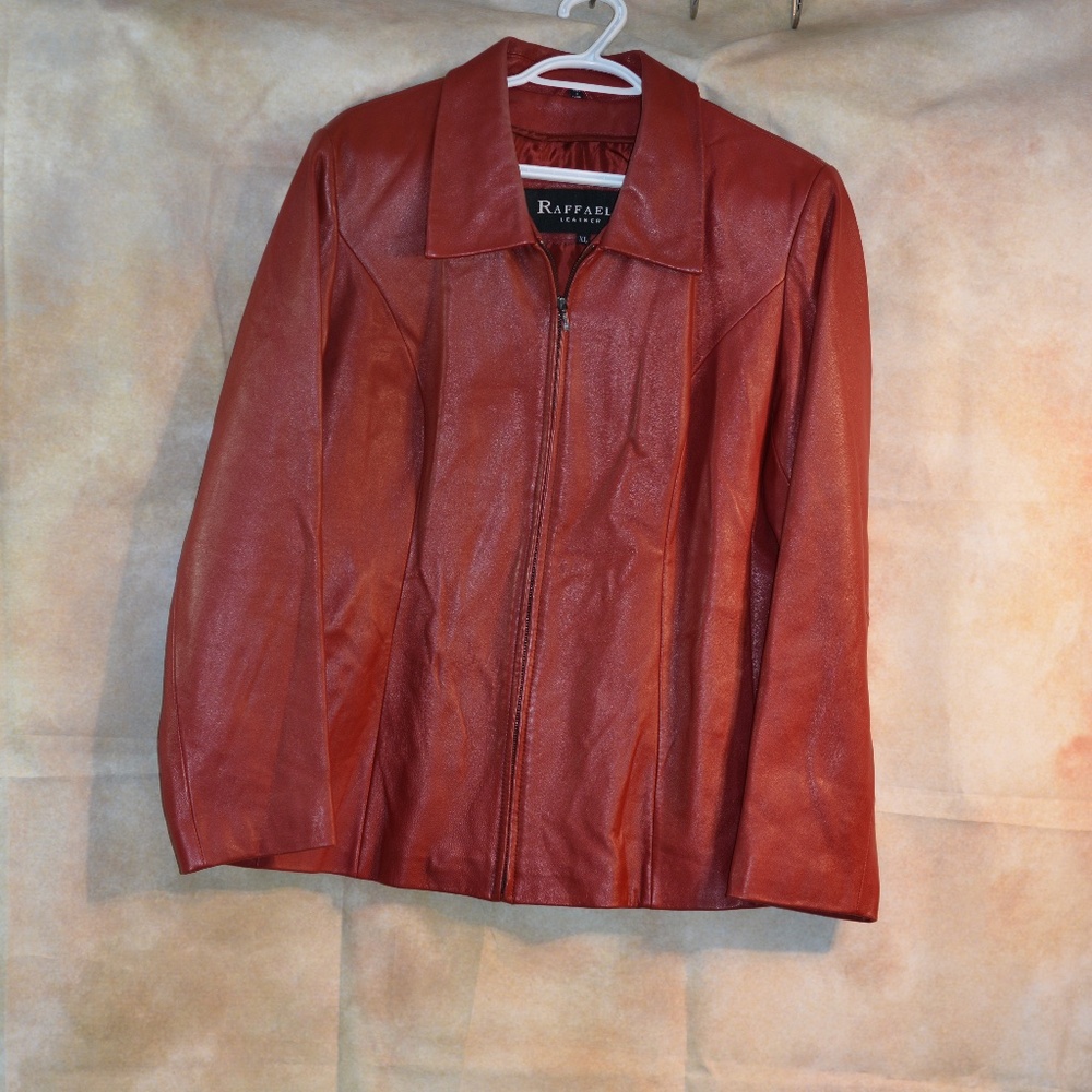 Soft Red Leather Jacket SZ XLRaffaelo Leather